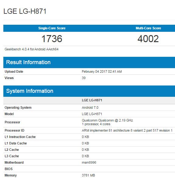 Младшая версия смартфона LG G6 может получить SoC Snapdragon 820 и 4 ГБ ОЗУ