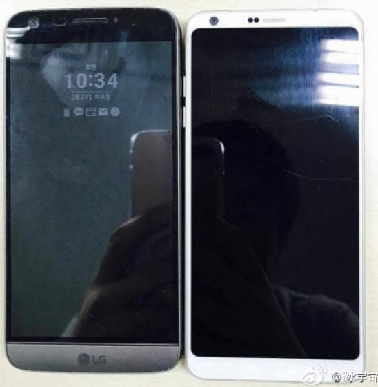 Опубликована фотография, на которой рядом запечатлены смартфоны LG G6 и LG G5