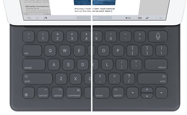 Новая клавиатура Apple Smart Keyboard может иметь кнопки Share, Emoji и Siri