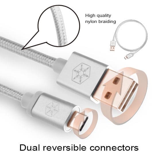Кабель SilverStone CPU04 заключен в нейлоновую оплетку