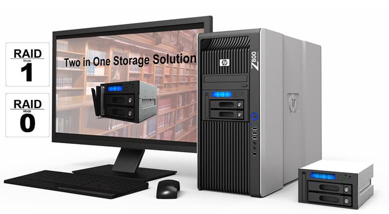 Модуль Raidon InTANK iR2623-S3 занимает два отсека типоразмера 5,25 дюйма