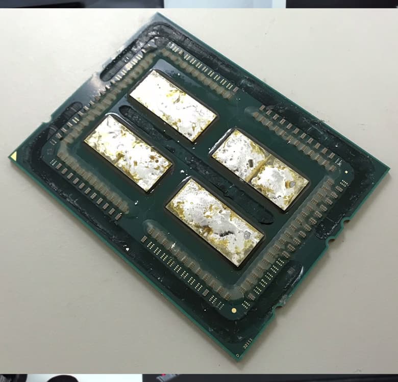 Крышка AMD Ryzen Threadripper припаяна к кристаллам