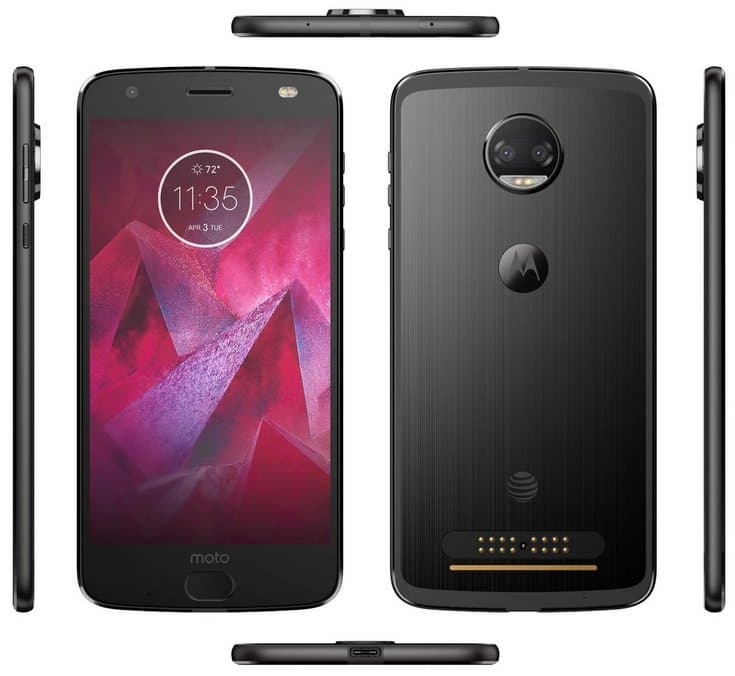 Опубликованы изображения смартфона Moto Z2 Force