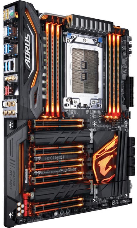 Системная плата Aorus X399 Gaming 7 предназначена для процессоров AMD Ryzen Threadripper