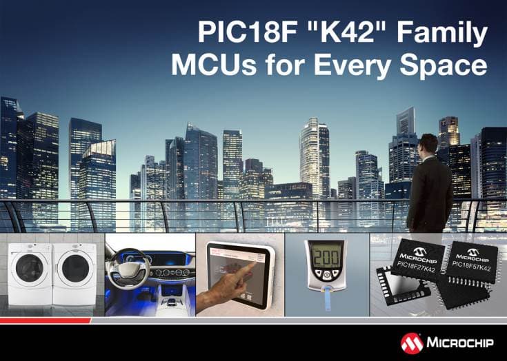 Первые десять моделей семейства PIC18F K42 уже выпускаются серийно