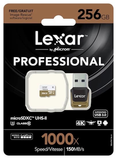 Lexar представила карту памяти Professional 1000x microSD UHS-II объёмом 256 ГБ