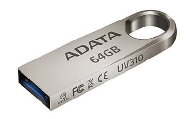 Накопитель Adata UV310 заключен в цинковый корпус