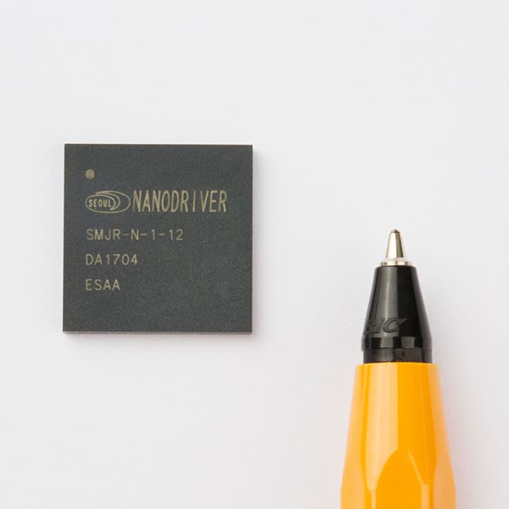 Размеры микросхемы-драйвера NanoDriver — 13,5 x 13,5 x 1,42 мм