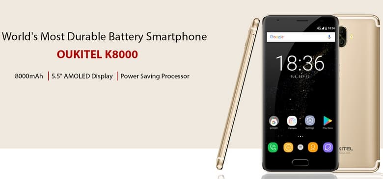 Oukitel K8000 претендует на звание самого долгоиграющего смартфона