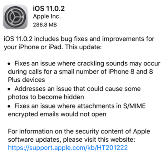 Обновление iOS 11.0.2 устранило проблему с громкоговорителем iPhone 8