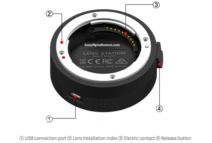 Док Samyang Lens Station будет подключаться к компьютеру по интерфейсу USB
