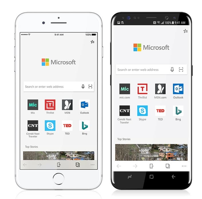 Бета-версия брауера Microsoft Edge стала доступна на iOS и Android 