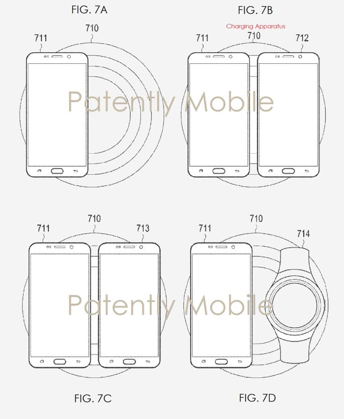 Samsung запатентовала беспроводную зарядную станцию для смартфонов, планшетов и умных часов