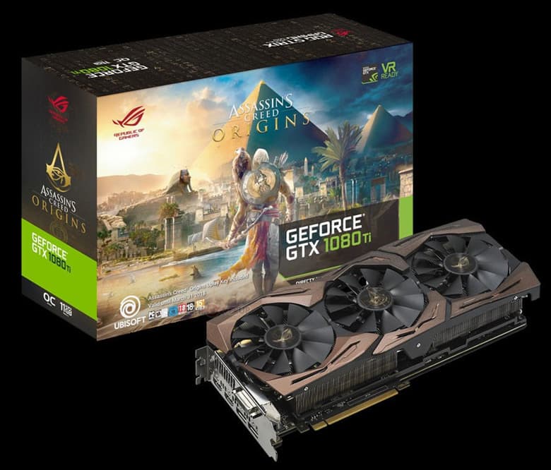 3D-карта Asus ROG Strix GeForce GTX 1080 Ti Assassin's Creed Origins Edition