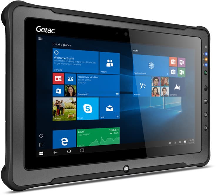 Габариты планшета Getac F110 равны 314 x 207 x 24,5 мм, масса — 1,39 кг
