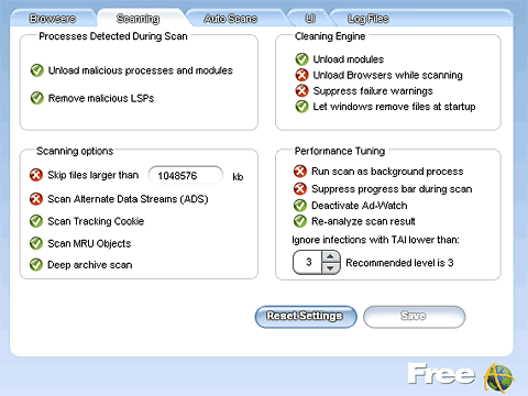Настройка программы