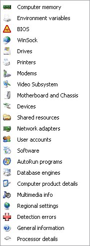 Перечень категорий собираемой информации