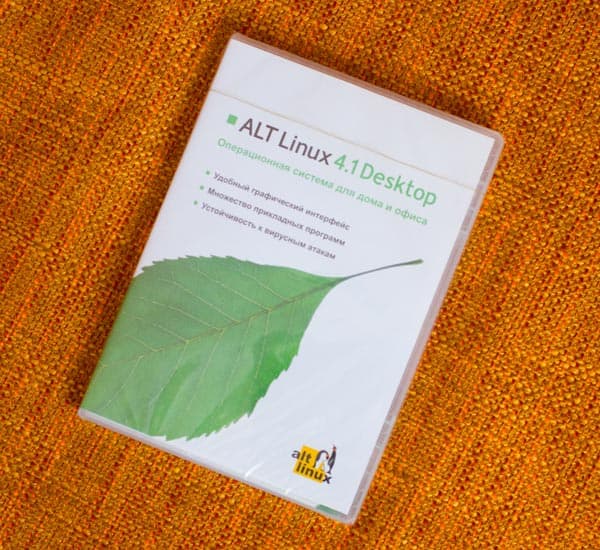 Упаковка DVD-box дистрибутива ALT Linux