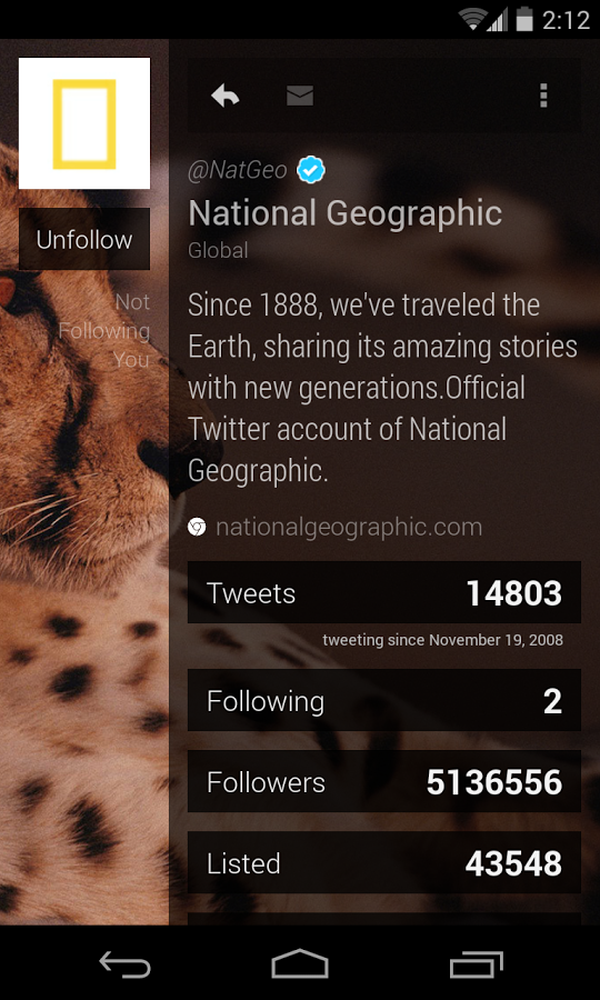 Carbon: страница профиля