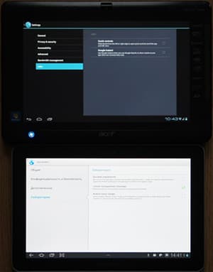 настройки браузера в Android 4.0 и 3.0