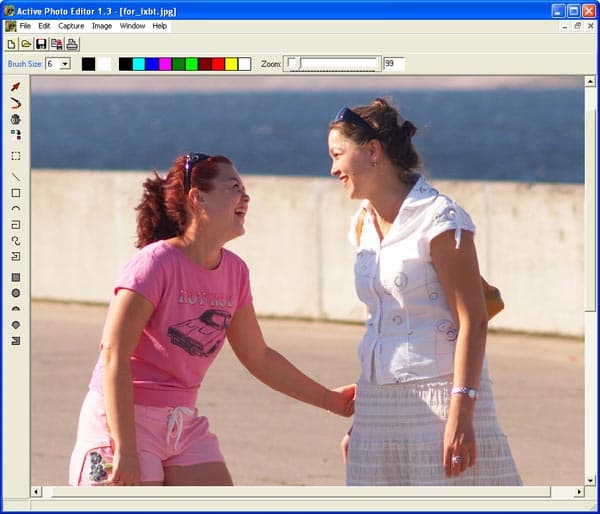 Рабочее окно Active Photo Editor
