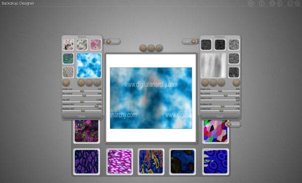 Рабочее окно Backdrop Designer