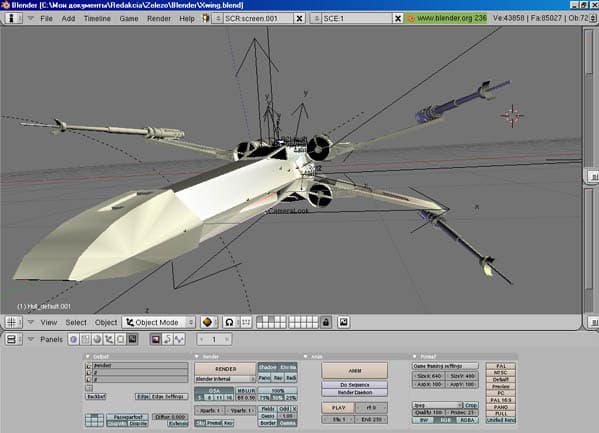 Главный экран моделирования