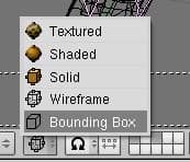 Меню определения различных вариантов отображения сцены