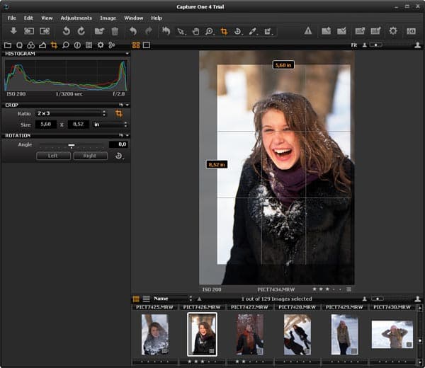 Кадрирование в Capture One 4