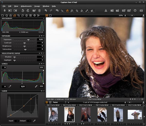 Управление экспозицией в Capture One 4