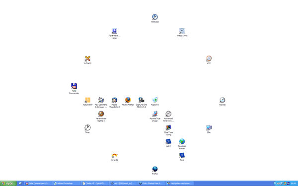 Рабочий стол после установки Настольного хронометра