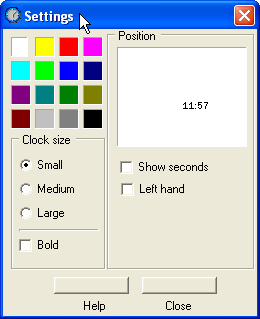Настройки Timecursor