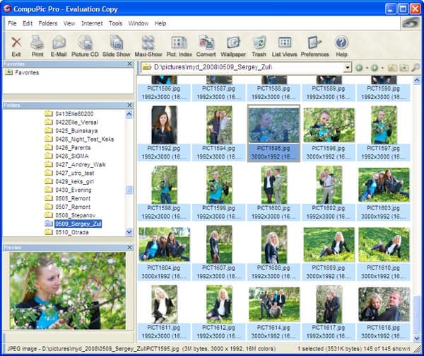 Главное окно CompuPic Pro