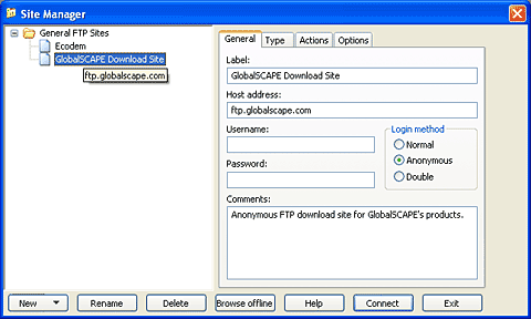 Site Manager — очень удобная функция