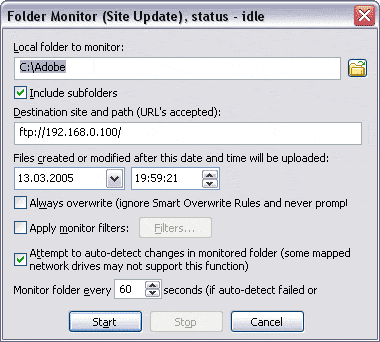 Мониторинг локальной папки