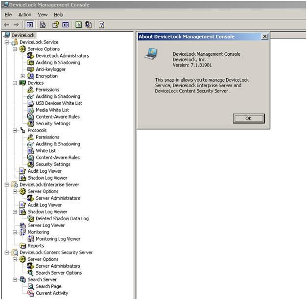 DeviceLock Management Console