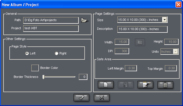 Создание нового альбома в Dg Foto Art