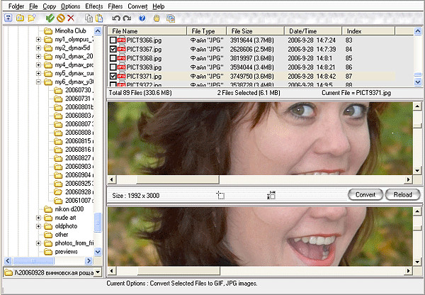 Рабочее окно Graphics Converter Pro