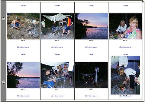 Так будут размещены фотографии на одной стороне