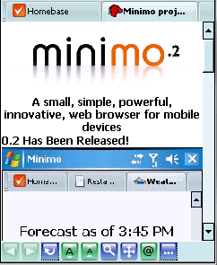 Рабочее окно Minimo