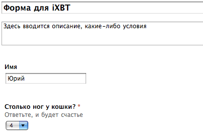 Просмотр формы, созданной в Документах Google
