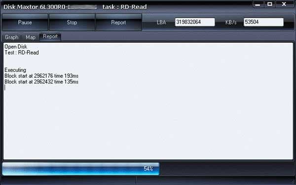 HDDScan — Вкладка Report