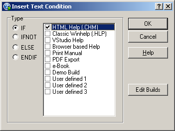 Окно добавления условия