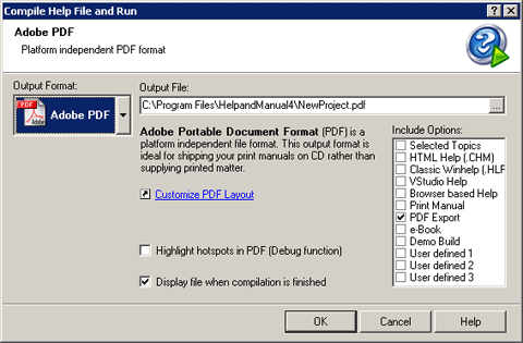 Окно компиляции