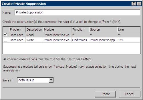 Создание фильтра для подавления диагностики известных ошибок