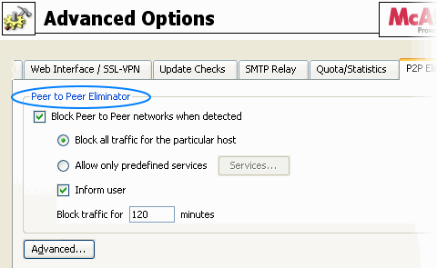 Запрет на использование P2P-сетей