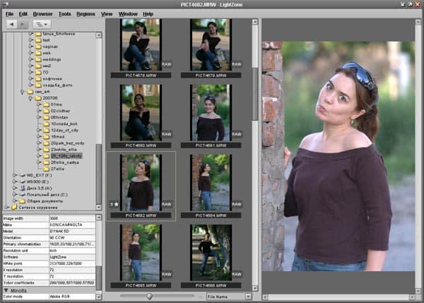 Режим браузера LightZone