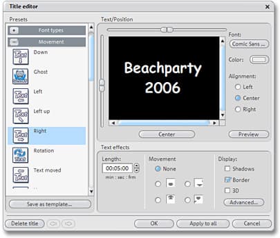 Редактор титров