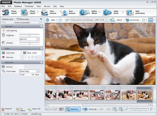 Корректировка изображений в Magix Photo Manager 2006 deLuxe