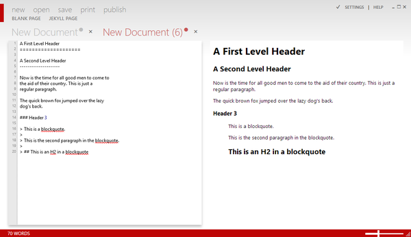 Редактирование в MarkPad